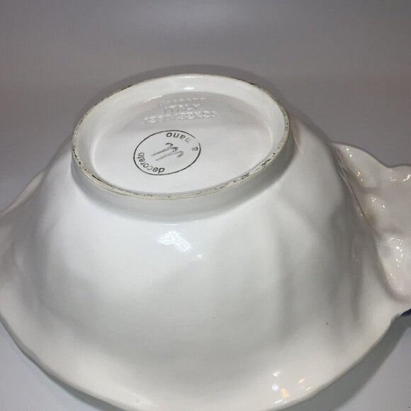 Bassano Decorato Armano Made in Italy Ceramic Fig Leaf Serving Bowl 1280/32x25 - Picture 3 of 10